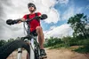 photo of man riding mountain bike